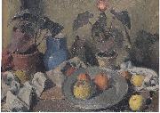 Felix Esterl Still life with fruits, foliage plants and jug Germany oil painting artist